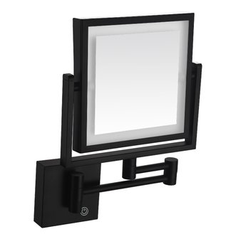 Дзеркало косметичне чорне настінне з LED підсвідкою Volle 2500.281104