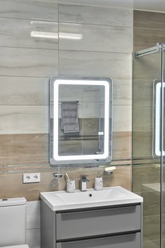 Дзеркало з LED підсвіткою 600х800мм. у ванну кімнату прямокутне MR-4 Global Glass
