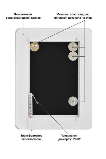 LED зеркало 600×800 купить – зеркало с подсветкой в ​​ванную, цена