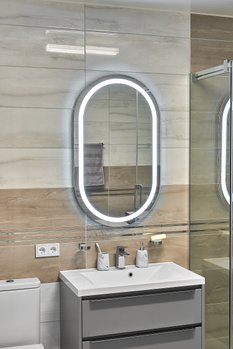 Дзеркало з LED підсвіткою 600х1000мм. у ванну кімнату прямокутне MR-6 Global Glass