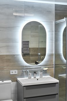 Зеркало с LED подсветкой  600х1000мм. в ванную комнату прямоугольное MR-7 Global Glass