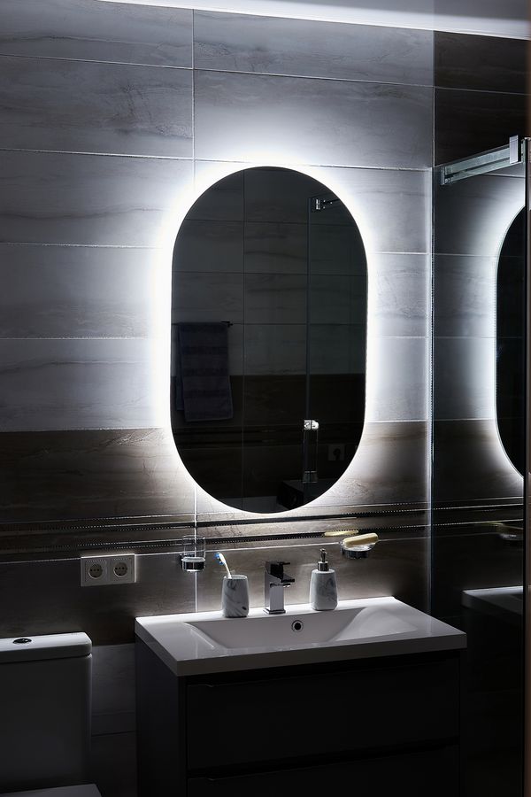 Дзеркало з LED підсвіткою 600х1000мм. у ванну кімнату прямокутне MR-7 Global Glass