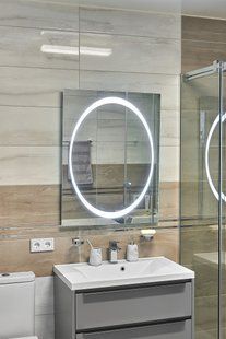 Зеркало с LED подсветкой  700х900мм. в ванную комнату прямоугольное MR-11 Global Glass